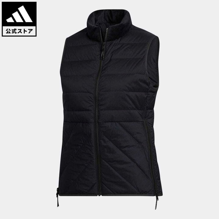 楽天市場 公式 アディダス Adidas 返品可 ゴルフ ソリッド ダウンベスト レディース ウェア 服 アウター ベスト 黒 ブラック Fs6485 中わた Adidas Online Shop 楽天市場店
