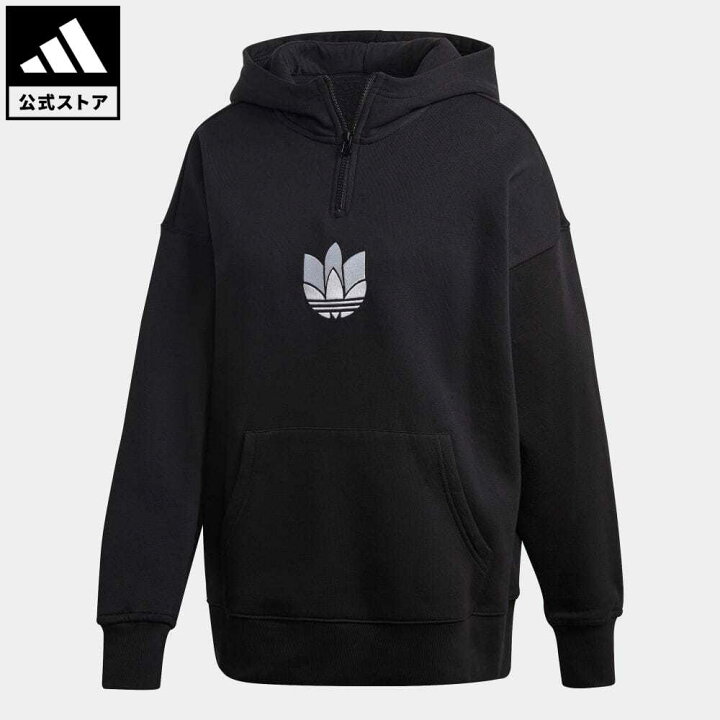 楽天市場 公式 アディダス Adidas 返品可 アディカラー 3d トレフォイル ハーフジップパーカー オリジナルス レディース ウェア 服 トップス パーカー フーディー スウェット トレーナー 黒 ブラック Gm8510 トレーナー Adidas Online Shop 楽天市場店