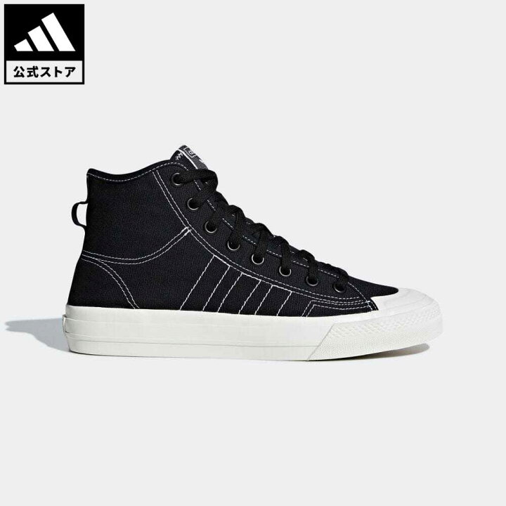 楽天市場 公式 アディダス Adidas 返品可 Nizza Hi Rf オリジナルス レディース メンズ シューズ 靴 スニーカー 黒 ブラック F ハイカット Adidas Online Shop 楽天市場店