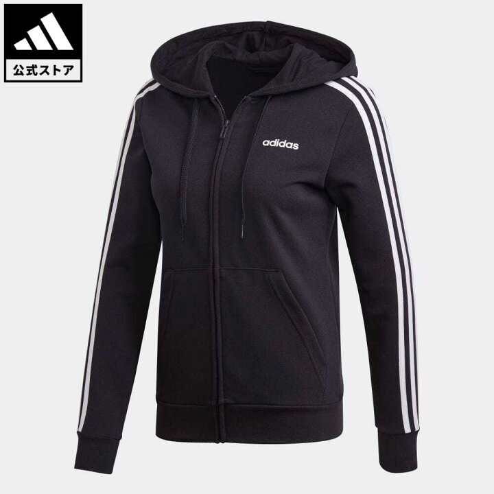 楽天市場 公式 アディダス Adidas 返品可 Essentials 3 Stripes Hoodie レディース ウェア 服 トップス パーカー フーディー ジャージ 黒 ブラック Dp2419 トレーナー Adidas Online Shop 楽天市場店