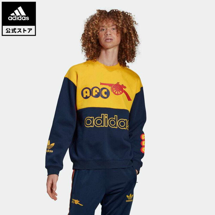 楽天市場 公式 アディダス Adidas 返品可 アーセナルfc グラフィック クルーネックスウェット オリジナルス メンズ ウェア 服 トップス スウェット トレーナー イエロー Hm40 Adidas Online Shop 楽天市場店