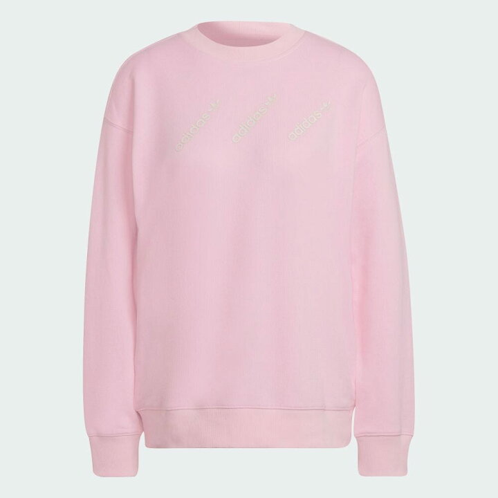 楽天市場 公式 アディダス Adidas 返品可 クルーネック スウェット オリジナルス レディース ウェア 服 トップス スウェット トレーナー ピンク Hm4869 Adidas Online Shop 楽天市場店