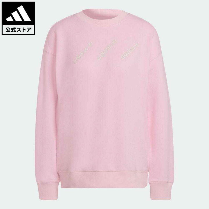 楽天市場 公式 アディダス Adidas 返品可 クルーネック スウェット オリジナルス レディース ウェア 服 トップス スウェット トレーナー ピンク Hm4869 Adidas Online Shop 楽天市場店