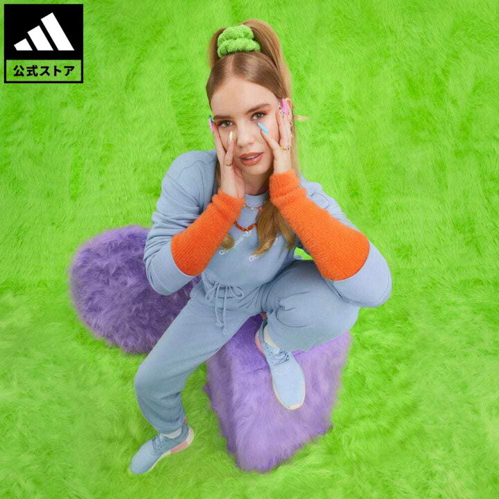 楽天市場 公式 アディダス Adidas 返品可 クルーネック スウェット オリジナルス レディース ウェア 服 トップス スウェット トレーナー 青 ブルー Hm4870 Adidas Online Shop 楽天市場店