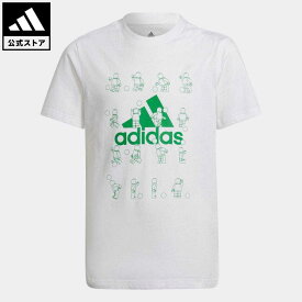 【公式】アディダス adidas 返品可 サッカー adidas × LEGO サッカー グラフィック 半袖Tシャツ キッズ ウェア・服 トップス Tシャツ 白 ホワイト HA0929 半袖