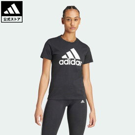 【公式】アディダス adidas 返品可 W ESS ビッグロゴ Tシャツ スポーツウェア レディース ウェア・服 トップス Tシャツ 黒 ブラック GL0722 半袖 p0524