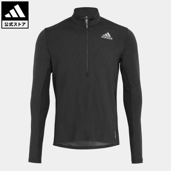 楽天市場 公式 アディダス Adidas 返品可 ランニング アディダス オウン ザ ラン 1 2ジップ 長袖tシャツ メンズ ウェア 服 トップス Tシャツ 黒 ブラック Gt36 ランニングウェア ロンt Adidas Online Shop 楽天市場店