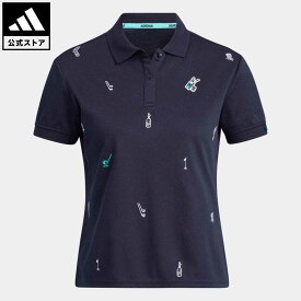 【公式】アディダス adidas 返品可 ゴルフ PLAY GREEN モノグラム半袖ポロシャツ レディース ウェア・服 トップス ポロシャツ 青 ブルー HA0183 Gnot