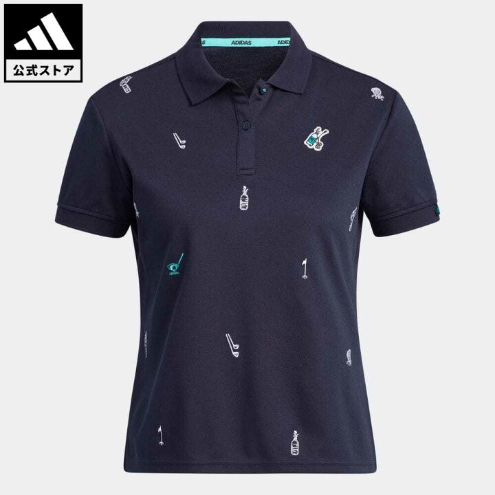 楽天市場 公式 アディダス Adidas 返品可 ゴルフ Play Green モノグラム半袖ポロシャツ レディース ウェア 服 トップス ポロシャツ 青 ブルー Ha01 Wicol Adidas Online Shop 楽天市場店