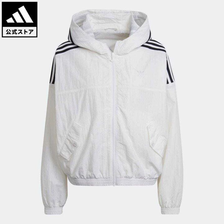 楽天市場 公式 アディダス Adidas 返品可 アディカラー クラシックス ウインドブレーカー オリジナルス レディース ウェア 服 アウター ウインドブレーカー 白 ホワイト Hc23 Adidas Online Shop 楽天市場店