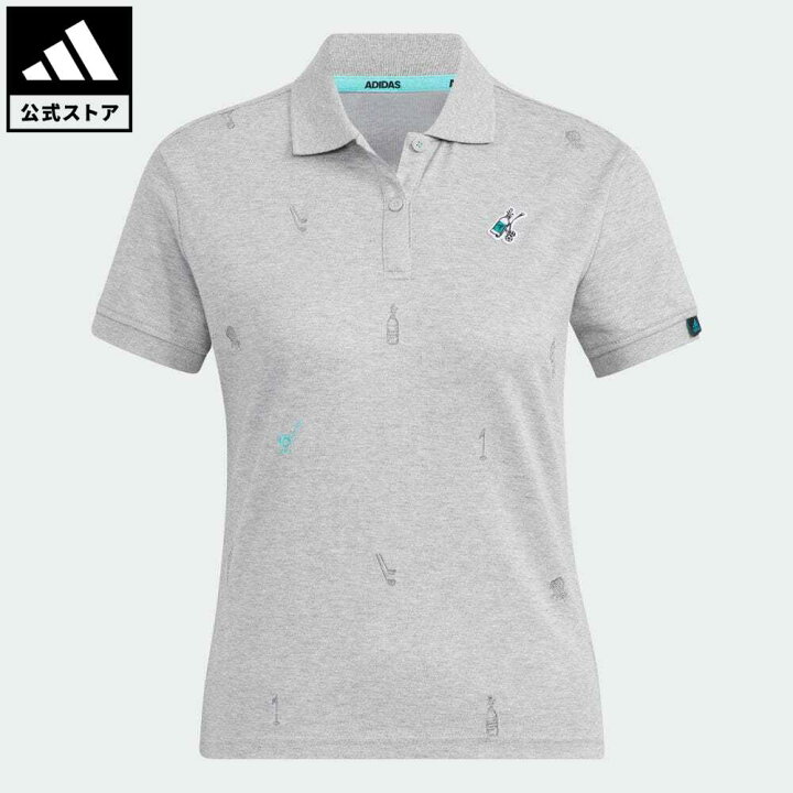 楽天市場 公式 アディダス Adidas 返品可 ゴルフ Play Green モノグラム半袖ポロシャツ レディース ウェア 服 トップス ポロシャツ グレー Ha01 Adidas Online Shop 楽天市場店