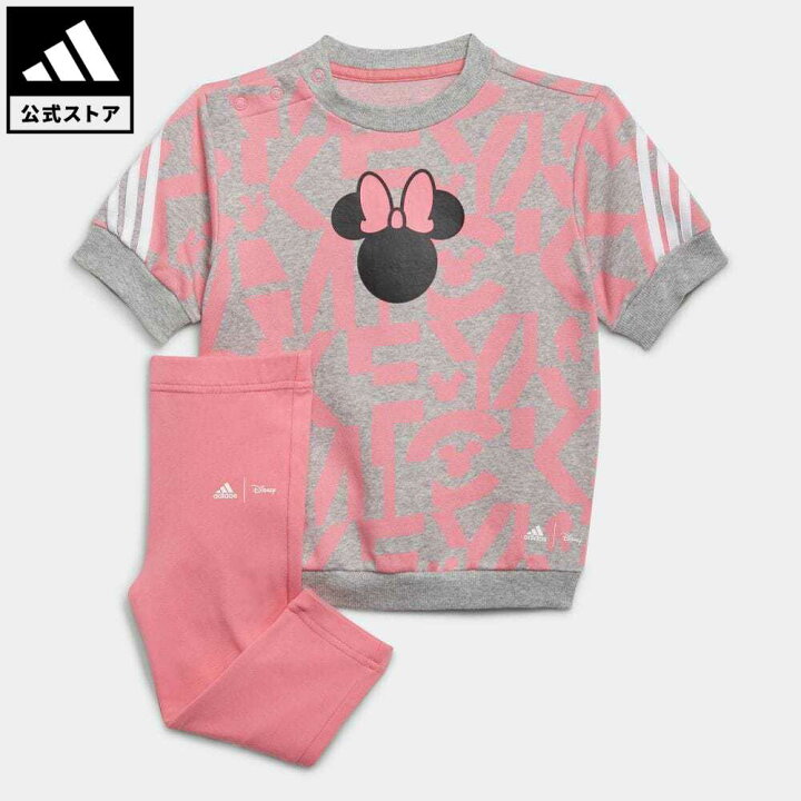 楽天市場 公式 アディダス Adidas 返品可 Adidas Disney ミニーマウス サマーセットアップ キッズ 子供用 ウェア 服 セットアップ グレー Hd25 上下 Adidas Online Shop 楽天市場店