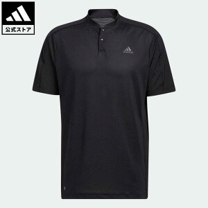 【公式】アディダス adidas 返品可 ゴルフ ソリッド 半袖ボタンスタンドカラーシャツ メンズ ウェア・服 トップス ポロシャツ 黒 ブラック HA6159 eoss22ss