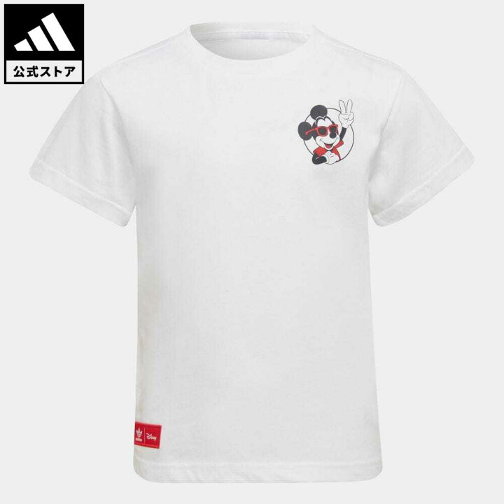 Adidas Originals アディダス オリジナルス Tシャツ キッズ Ori Tee Tw456 子供 半袖 半袖tシャツ ディズニー ミッキー コラボ コラボtシャツ 春夏 夏 子供服 男の子 女の子 おしゃれ かっこいい 綿 コットン ストリート スポーツ ホワイト レッド メール便可 子供服