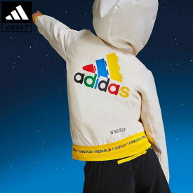 【公式】アディダス adidas 返品可 adidas × LEGO プレー ウインドブレーカー キッズ／子供用 ウェア・服 アウター ウインドブレーカー 白 ホワイト H65320 rain2022 eoss22ss