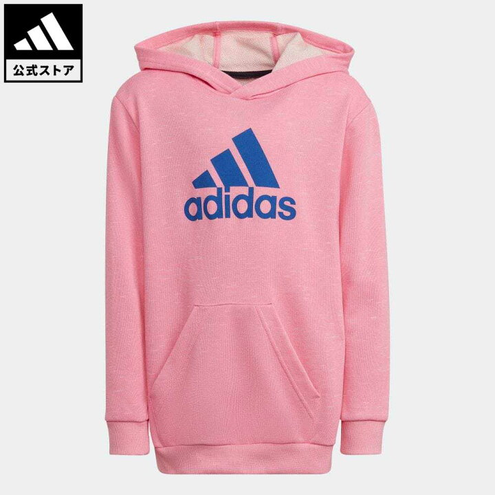 楽天市場 公式 アディダス Adidas 返品可 フューチャーアイコン バッジ オブ スポーツ フーデッドスウェットシャツ スポーツウェア キッズ 子供用 ウェア 服 トップス パーカー フーディー スウェット トレーナー ピンク Hn8471 トレーナー Adidas Online