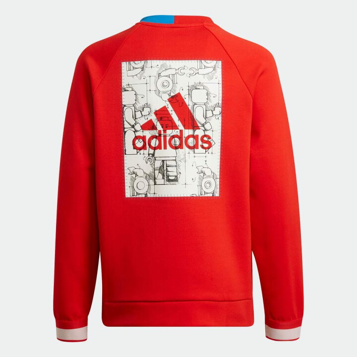 楽天市場 公式 アディダス Adidas 返品可 Adidas Lego テックパック クルースウェットシャツ スポーツウェア キッズ 子供用 ウェア 服 トップス スウェット トレーナー 赤 レッド Hm2221 Adidas Online Shop 楽天市場店