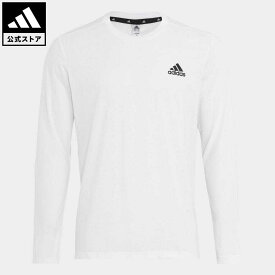 【公式】アディダス adidas 返品可 ジム・トレーニング M D2M FR LG ロングTシャツ メンズ ウェア・服 トップス Tシャツ 白 ホワイト GT5566 ロンt