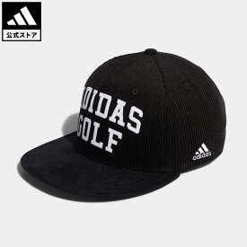 【公式】アディダス adidas 返品可 ゴルフ コーデュロイ フラットビルキャップ メンズ アクセサリー 帽子 キャップ 黒 ブラック HC3794 Gnot