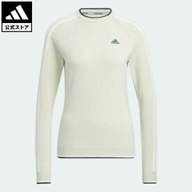 【公式】アディダス adidas 返品可 ゴルフ スリーストライプス 長袖クルーネックセーター レディース ウェア・服 トップス セーター 緑 グリーン HG8282 Gnot