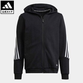 【1,000円OFFクーポン対象 4/20 00:00〜4/21 23:59】【公式】アディダス adidas 返品可 フューチャーアイコン スリーストライプス フルジップパーカー スポーツウェア キッズ／子供用 ウェア・服 トップス パーカー(フーディー) ジャージ 黒 ブラック H44343 トレーナ p0420