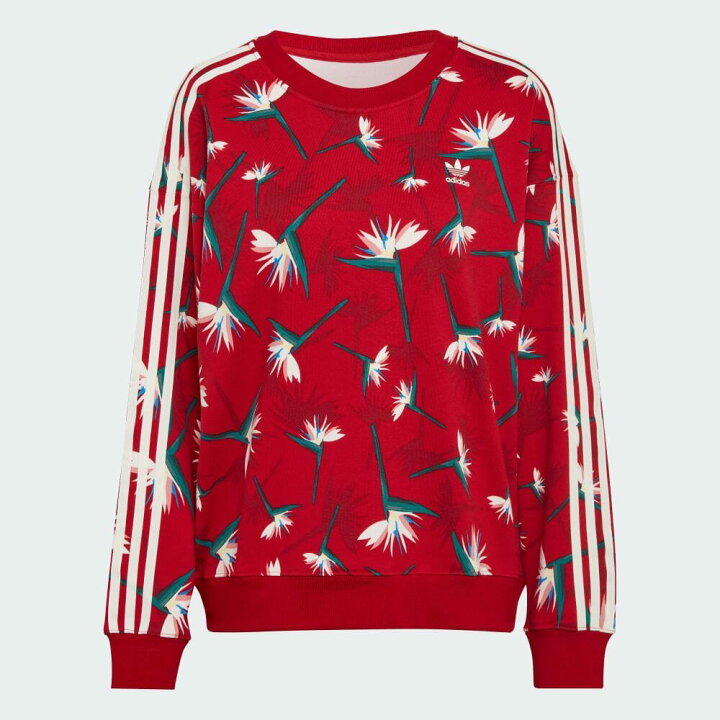楽天市場 公式 アディダス Adidas 返品可 テベ マググ クルーネック スウェット オリジナルス レディース ウェア 服 トップス スウェット トレーナー 赤 レッド Hk5213 Adidas Online Shop 楽天市場店