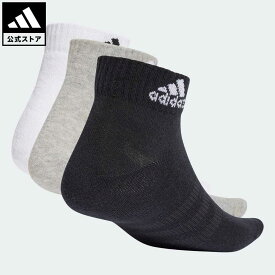 【公式】アディダス adidas 返品可 薄手・軽量アンクルソックス3足組 メンズ レディース アクセサリー ソックス・靴下 アンクルソックス グレー IC1283