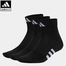 【公式】アディダス adidas 返品可 ジム・トレーニング パフォーマンス ライトミッドカットソックス3足組 メンズ レディース アクセサリー ソックス・靴下 ミドルソックス 黒 ブラック IC9530