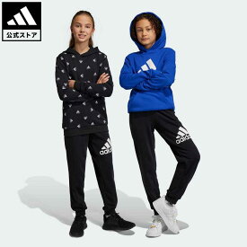 【公式】アディダス adidas 返品可 エッセンシャルズ レギュラーフィット ビッグロゴ コットンパンツ スポーツウェア キッズ／子供用 ウェア・服 ボトムス パンツ 黒 ブラック H47140