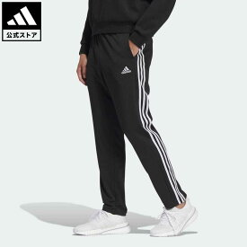 【公式】アディダス adidas 返品可 スリーストライプス レギュラーフィット ダブルニット トラックパンツ スポーツウェア メンズ ウェア・服 ボトムス ジャージ パンツ 黒 ブラック IA9377 下