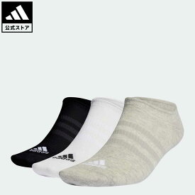 【公式】アディダス adidas 返品可 薄手・軽量ノーショーソックス3足組 メンズ レディース アクセサリー ソックス・靴下 シューズインソックス グレー IC1328 p0524