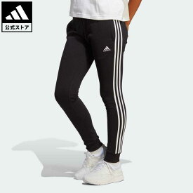 【公式】アディダス adidas 返品可 エッセンシャルズ スリーストライプス フレンチテリー カフパンツ スポーツウェア レディース ウェア・服 ボトムス スウェット（トレーナー） パンツ 黒 ブラック IC8770 スウェット