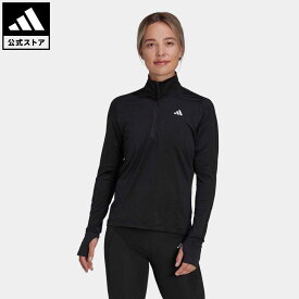 【公式】アディダス adidas 返品可 ランニング ファスト ランニング ハーフジップ長袖トップ レディース ウェア・服 トップス Tシャツ 黒 ブラック HM4316 ランニングウェア ロンt