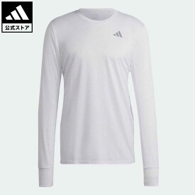 【公式】アディダス adidas 返品可 ランニング オウン ザ ラン 長袖Tシャツ メンズ ウェア・服 トップス Tシャツ 白 ホワイト HR6599 ランニングウェア ロンt