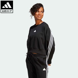 【公式】アディダス adidas 返品可 フューチャー アイコン スリーストライプス スウェット スポーツウェア レディース ウェア・服 トップス スウェット（トレーナー） 黒 ブラック IB8494 p0524