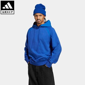 【公式】アディダス adidas 返品可 プレミアム エッセンシャルズ クリンクルナイロン パーカー オリジナルス メンズ ウェア・服 トップス パーカー(フーディー) スウェット（トレーナー） 青 ブルー HR5456 トレーナー