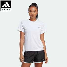 【公式】アディダス adidas 返品可 ランニング ランイット 半袖Tシャツ レディース ウェア・服 トップス Tシャツ 白 ホワイト HZ0112 ランニングウェア 半袖