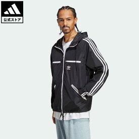 【公式】アディダス adidas 返品可 アディカラー クラシックス ウインドブレーカー オリジナルス メンズ ウェア・服 アウター ウインドブレーカー 黒 ブラック HS2066 rabty