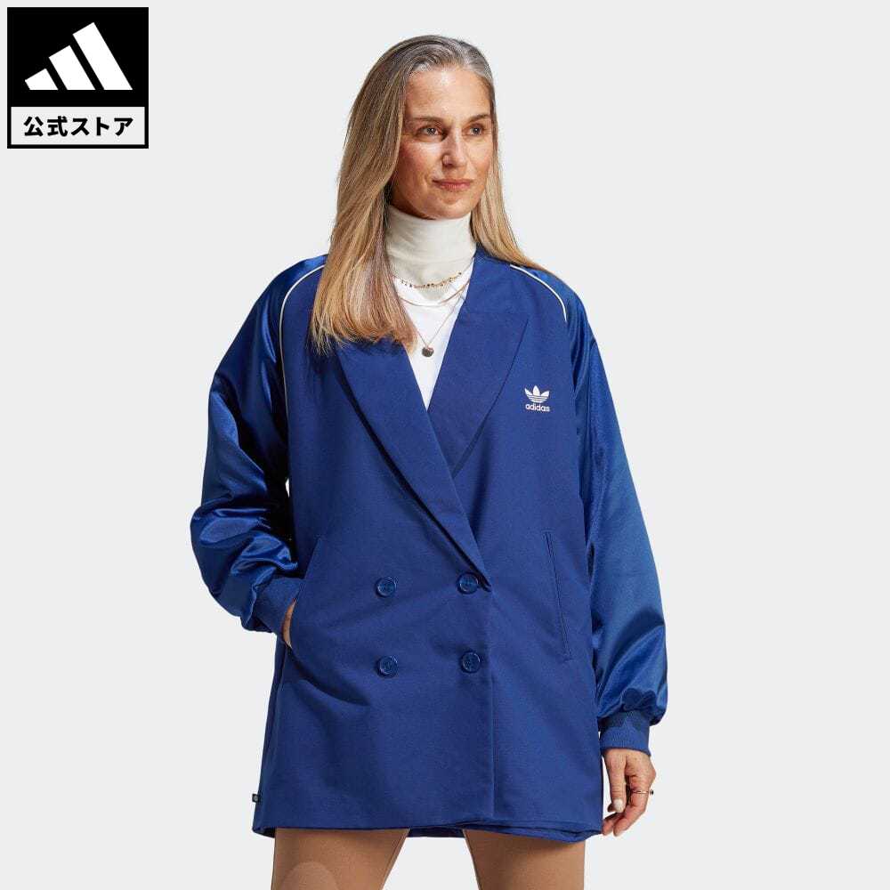 アディダス adidas 返品可 カレッジ ブレザー オリジナルス レディース ウェア・服 アウター ジャケット 青 ブルー IC5216