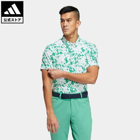 【公式】アディダス adidas 返品可 ゴルフ PLAY GREEN サッカープリント 半袖ボタンダウンシャツ メンズ ウェア・服 トップス ポロシャツ 白 ホワイト HS9054 Gnot