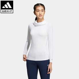 【公式】アディダス adidas 返品可 ゴルフ ソリッド 長袖ネックカバーインナーシャツ レディース ウェア・服 トップス Tシャツ 白 ホワイト HT0024 ロンt Gnot