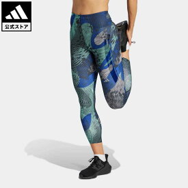 【公式】アディダス adidas 返品可 ランニング アディゼロ ランニング 総柄プリント 7/8丈 レギンス レディース ウェア・服 ボトムス タイツ・レギンス 黒 ブラック HR9587 ランニングウェア スポーツウェア レギンス