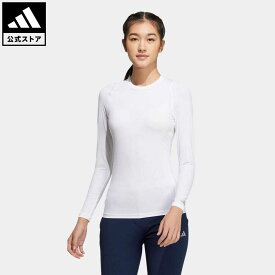 【公式】アディダス adidas 返品可 ゴルフ ソリッド 長袖インナークルーネックシャツ レディース ウェア・服 トップス Tシャツ 白 ホワイト HT0026 ロンt Gnot