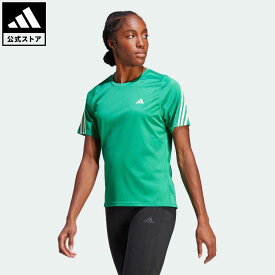 【公式】アディダス adidas 返品可 ランニング ラン アイコン スリーストライプス ローカーボン ランニング半袖Tシャツ レディース ウェア・服 トップス Tシャツ 緑 グリーン HM4302 ランニングウェア 半袖