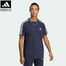 【公式】アディダス adidas 返品可 エッセンシャルズ シングルジャージー スリーストライプスTシャツ スポーツウェア メンズ ウェア・服 トップス Tシャツ 青 ブルー IC9335 半袖