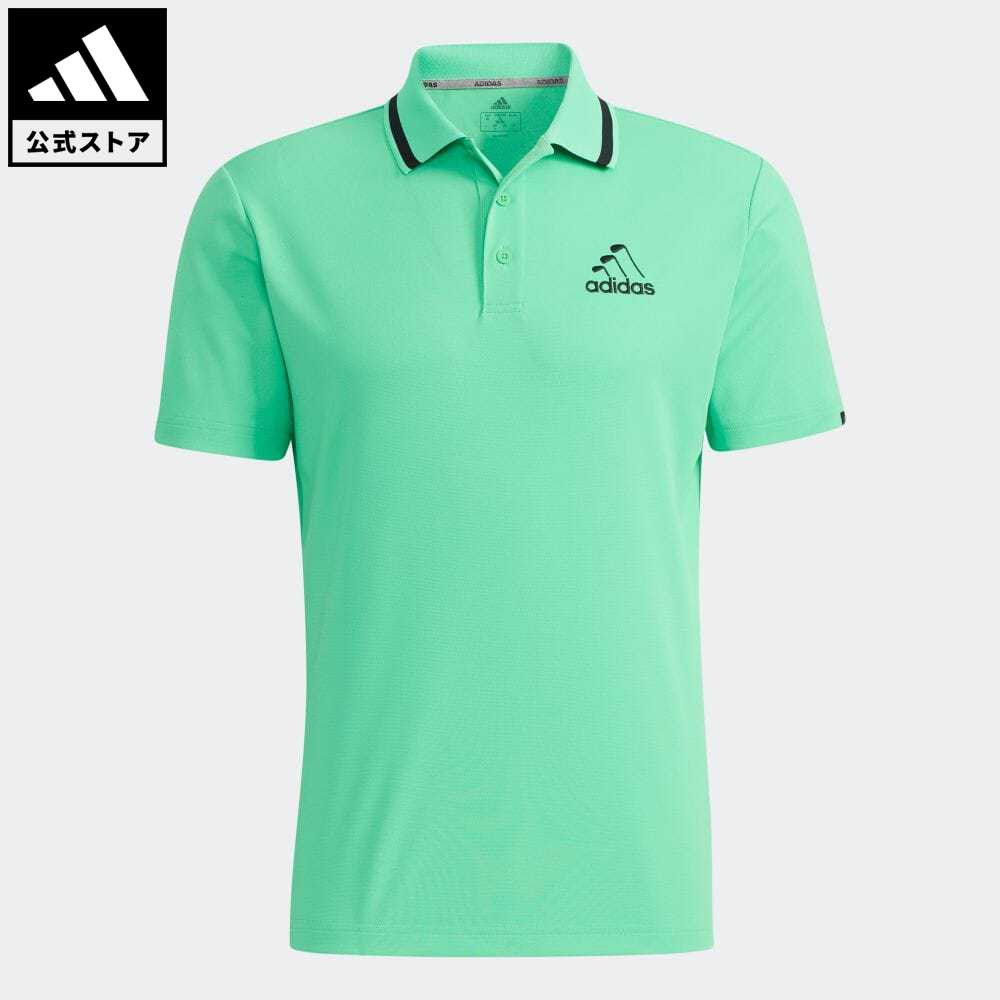 アディダス Adidas 返品可 ゴルフ アイアンアディダスロゴ 半袖ポロ メンズ ウェア・服 トップス ポロシャツ 緑 グリーン HA1327  ウェア