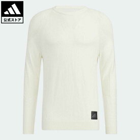 【公式】アディダス adidas 返品可 ゴルフ リブパターン 長袖クルーネックセーター メンズ ウェア・服 トップス セーター 白 ホワイト HG4133 Gnot