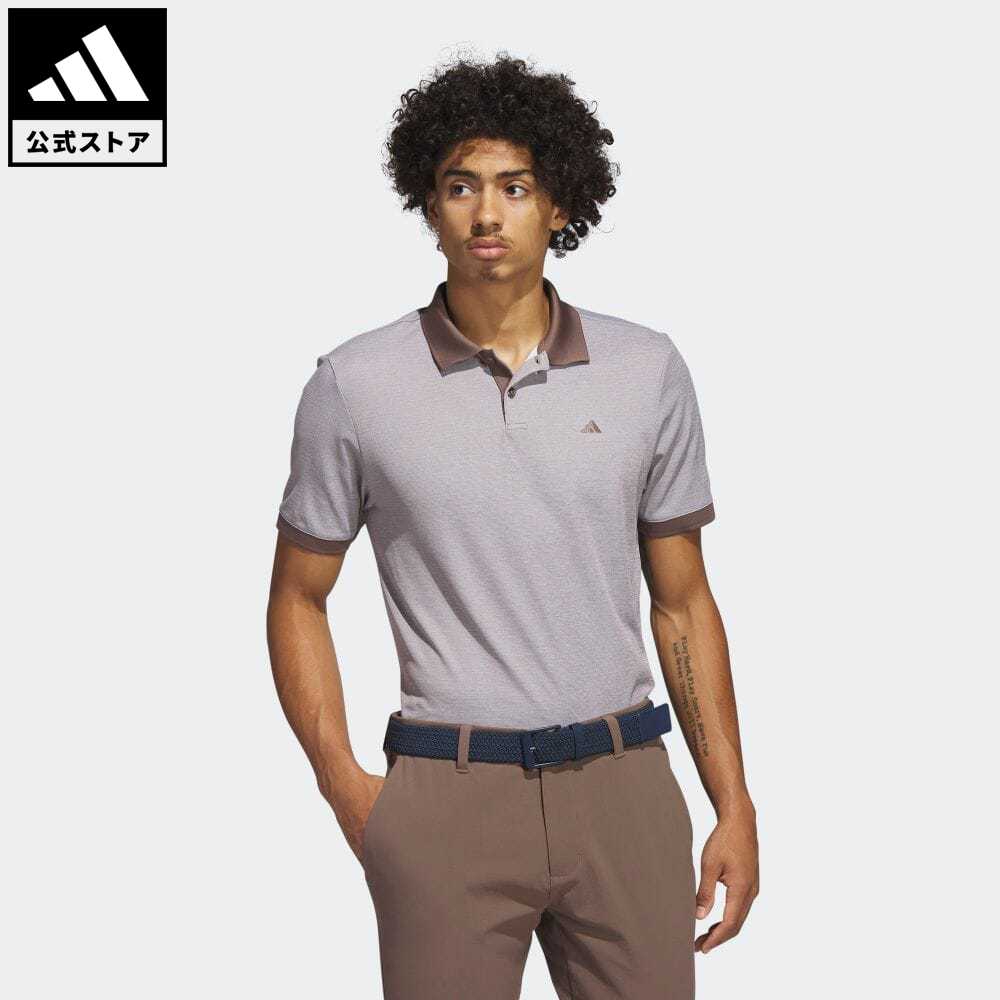 アディダス adidas 返品可 ゴルフ メランジ 汗染み防止 半袖ポロシャツ メンズ ウェア・服 トップス ポロシャツ ブラウン HS7590 Gnot