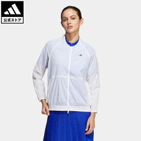 【公式】アディダス adidas 返品可 ゴルフ クルーネック 防風 長袖フルジップジャケット レディース ウェア・服 アウター ジャケット 白 ホワイト HS9984 Gnot