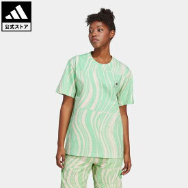 【公式】アディダス adidas 返品可 adidas by Stella McCartney TrueCasuals グラフィックTシャツ バイ ステラ マッカートニー レディース ウェア・服 トップス Tシャツ 緑 グリーン HR9164 半袖